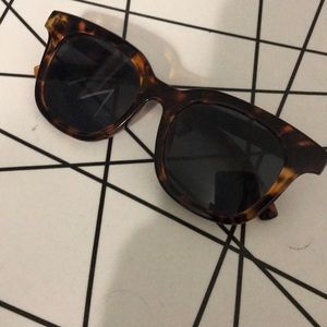 Brown and black sunglasses
